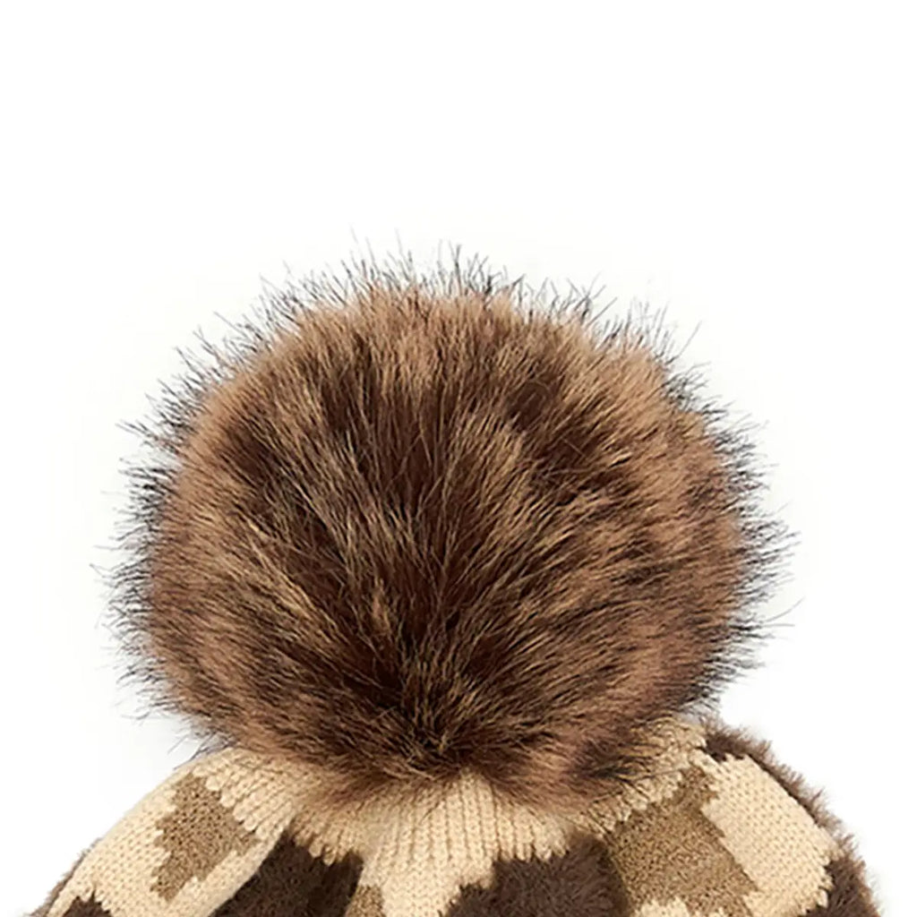 C.C Abstract Camo Pom Cuff Beanie