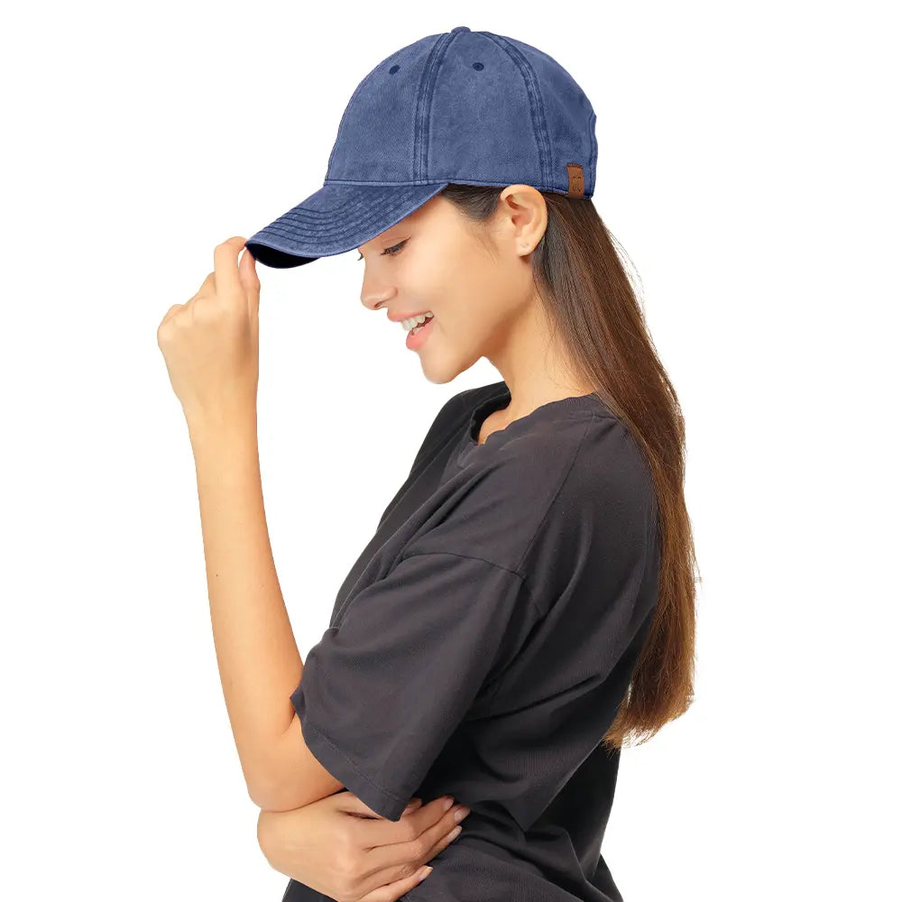 C.C Acid Wash Cotton Baseball Cap