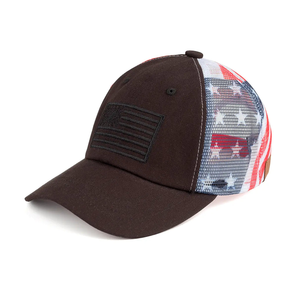 Embroidered USA Flag Snapback Cap