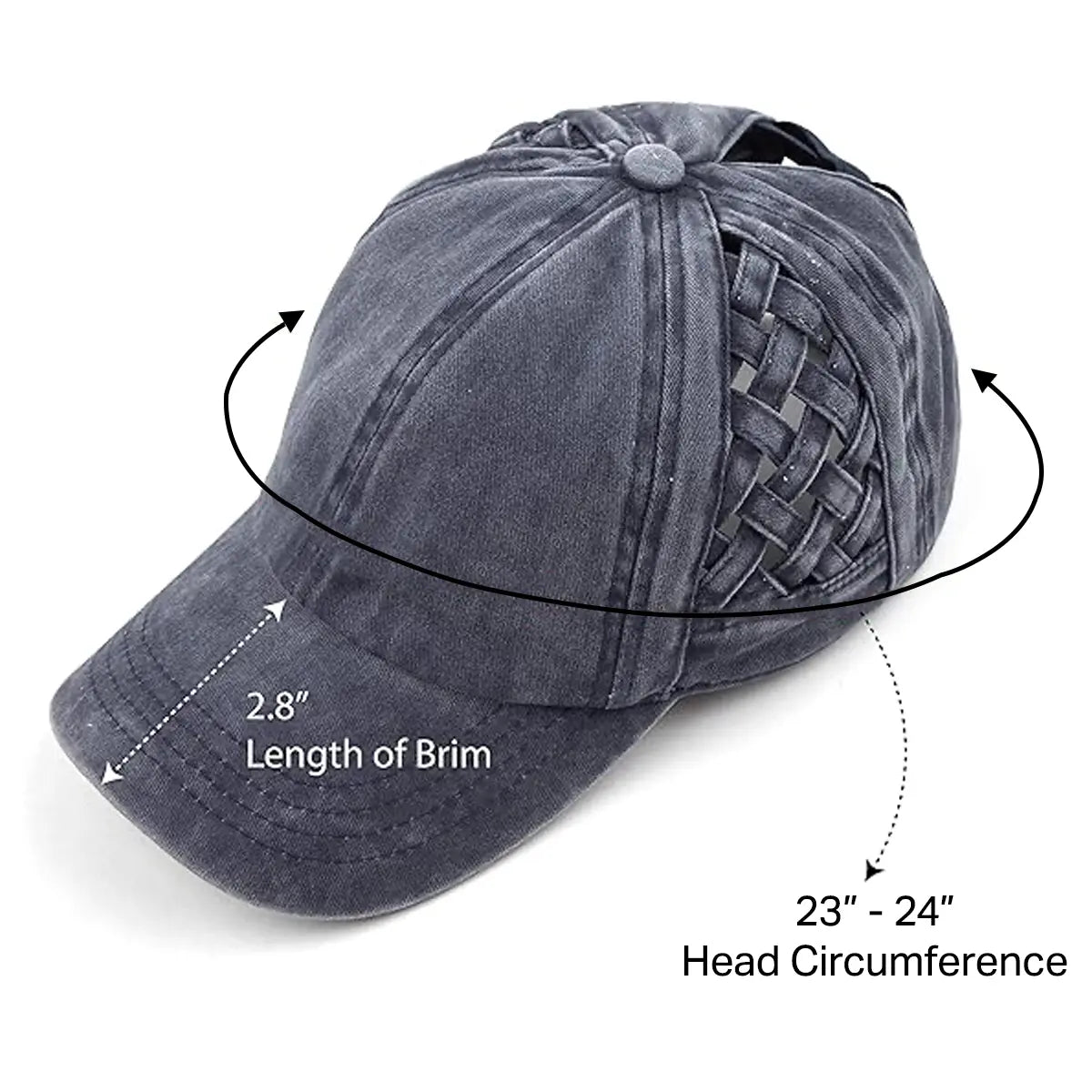 C.C Basket Weave Criss-Cross Ponytail Hat