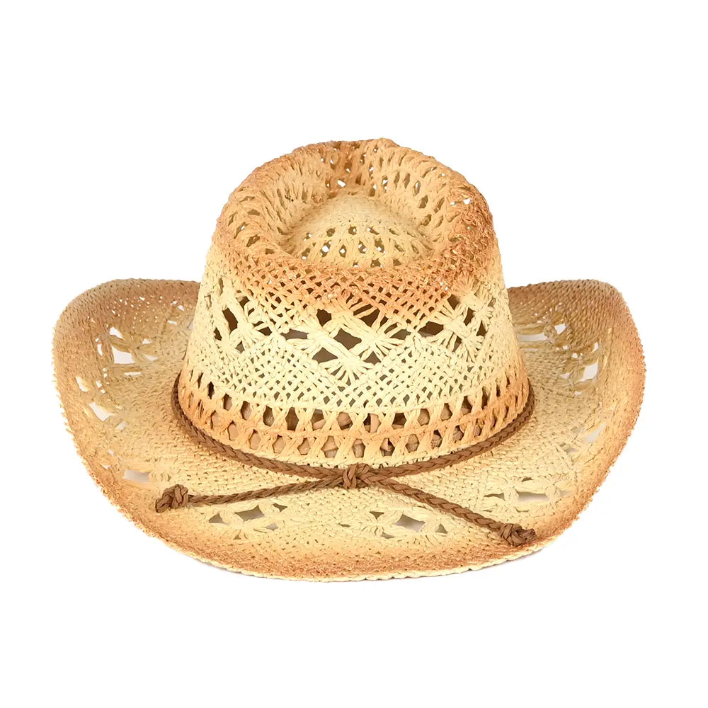C.C Ombre Open Weave Cowboy Hat