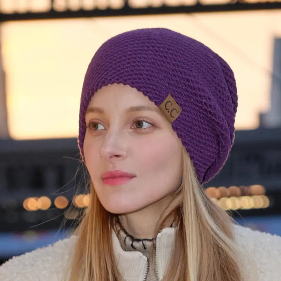 C.C Slouchy Waffle Knit Beanie
