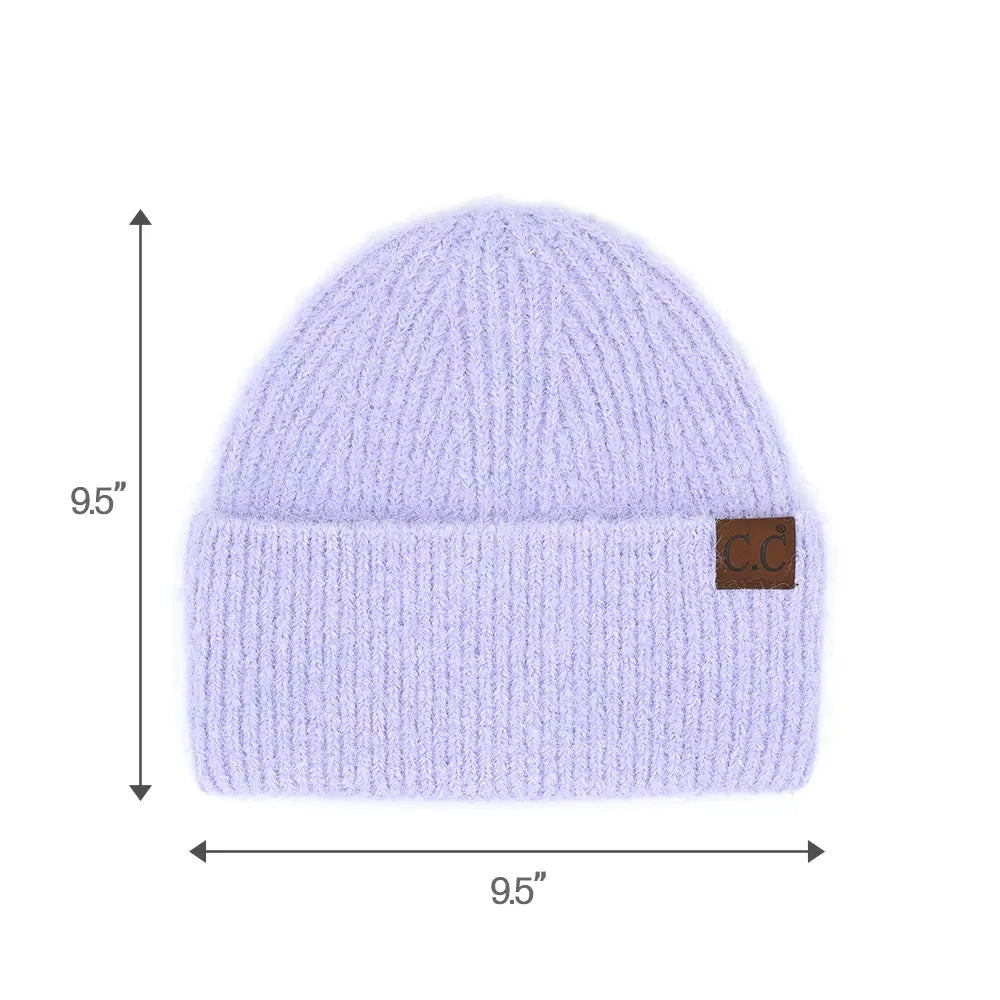 C.C Mohair Feel Wide Cuff Beanie