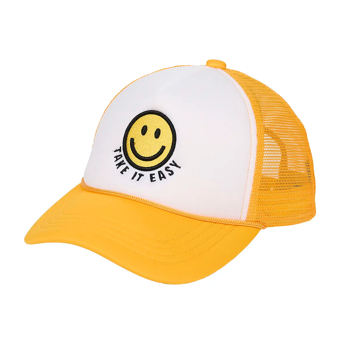 C.C Take It Easy Smiley Face Trucker Hat