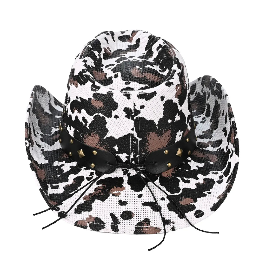 C.C Cow Print Cowboy Hat – Western Fashion Hat