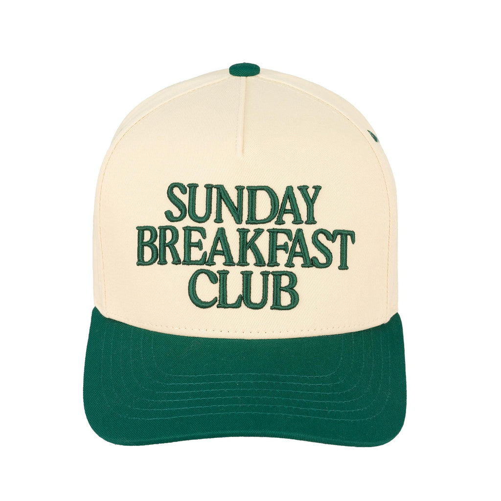 Sunday Breakfast Club Embroidered Trucker Hat for Men and Women