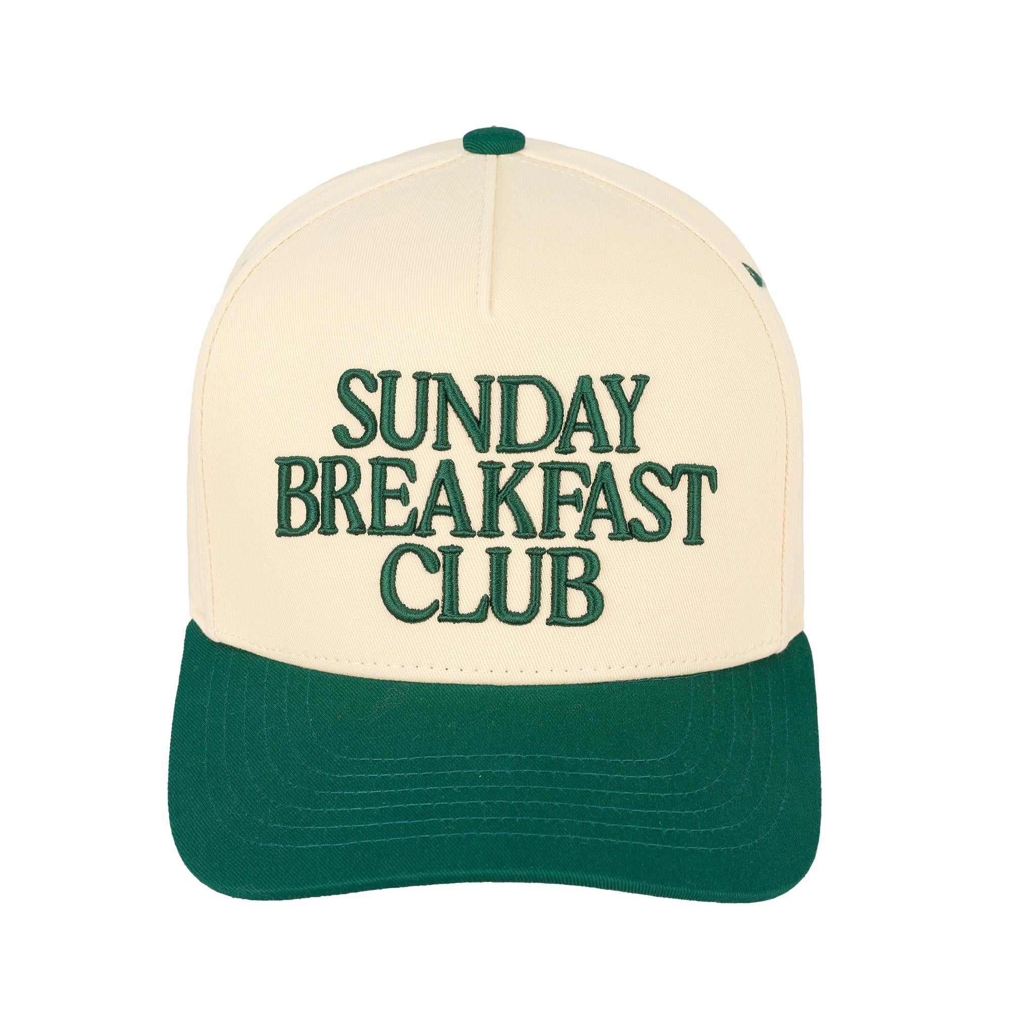 Sunday Breakfast Club Embroidered Trucker Hat for Men and Women
