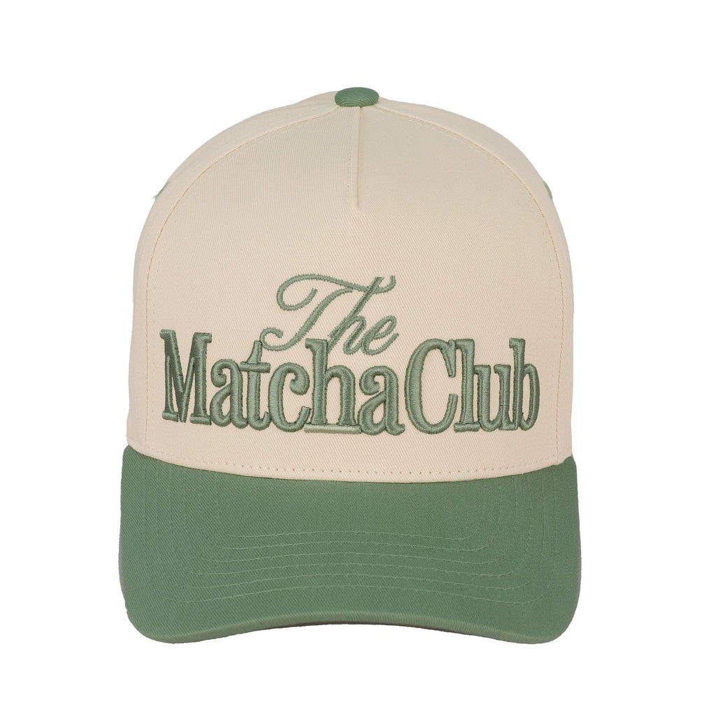 Matcha Club Embroidered Trucker Hat for Men and Women