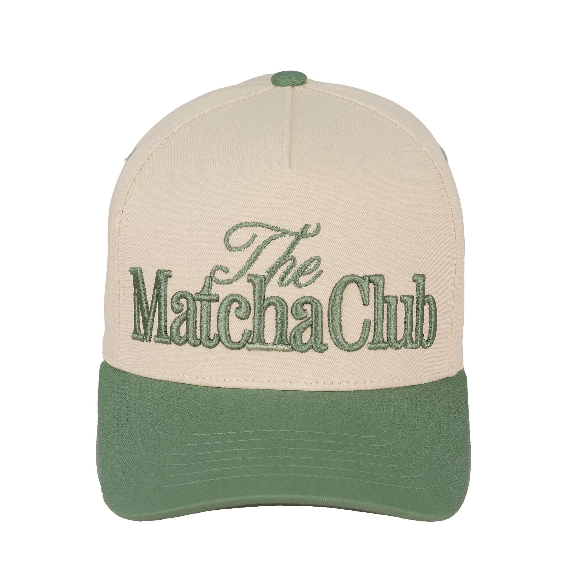 Matcha Club Embroidered Trucker Hat for Men and Women