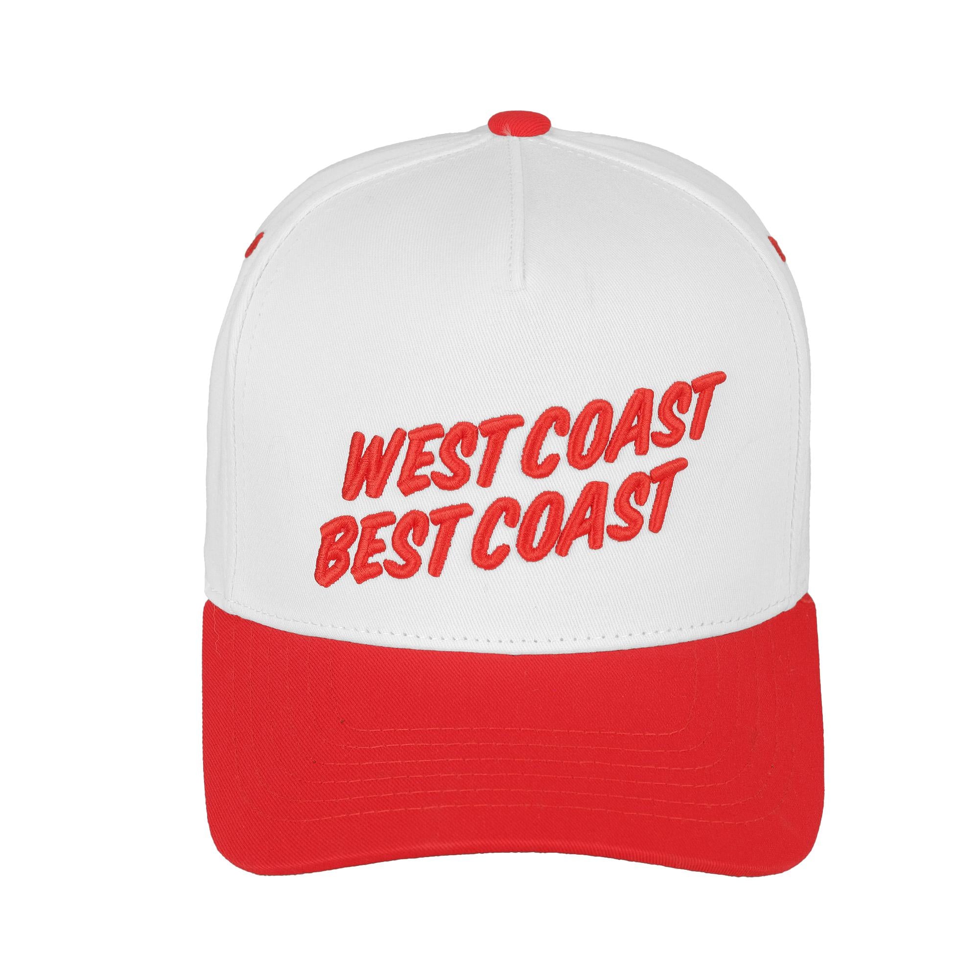 West Coast Best Coast Embroidered Trucker Hat for Men and Women