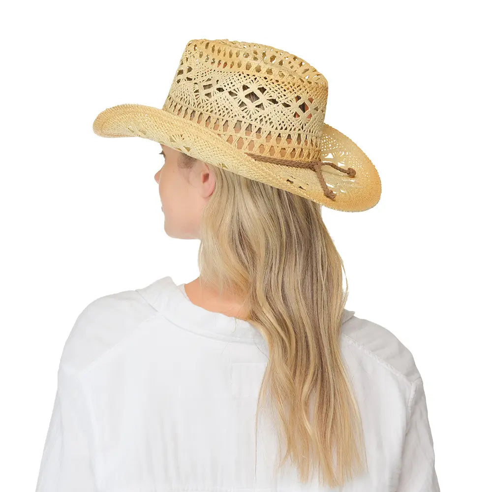 C.C Ombre Open Weave Cowboy Hat