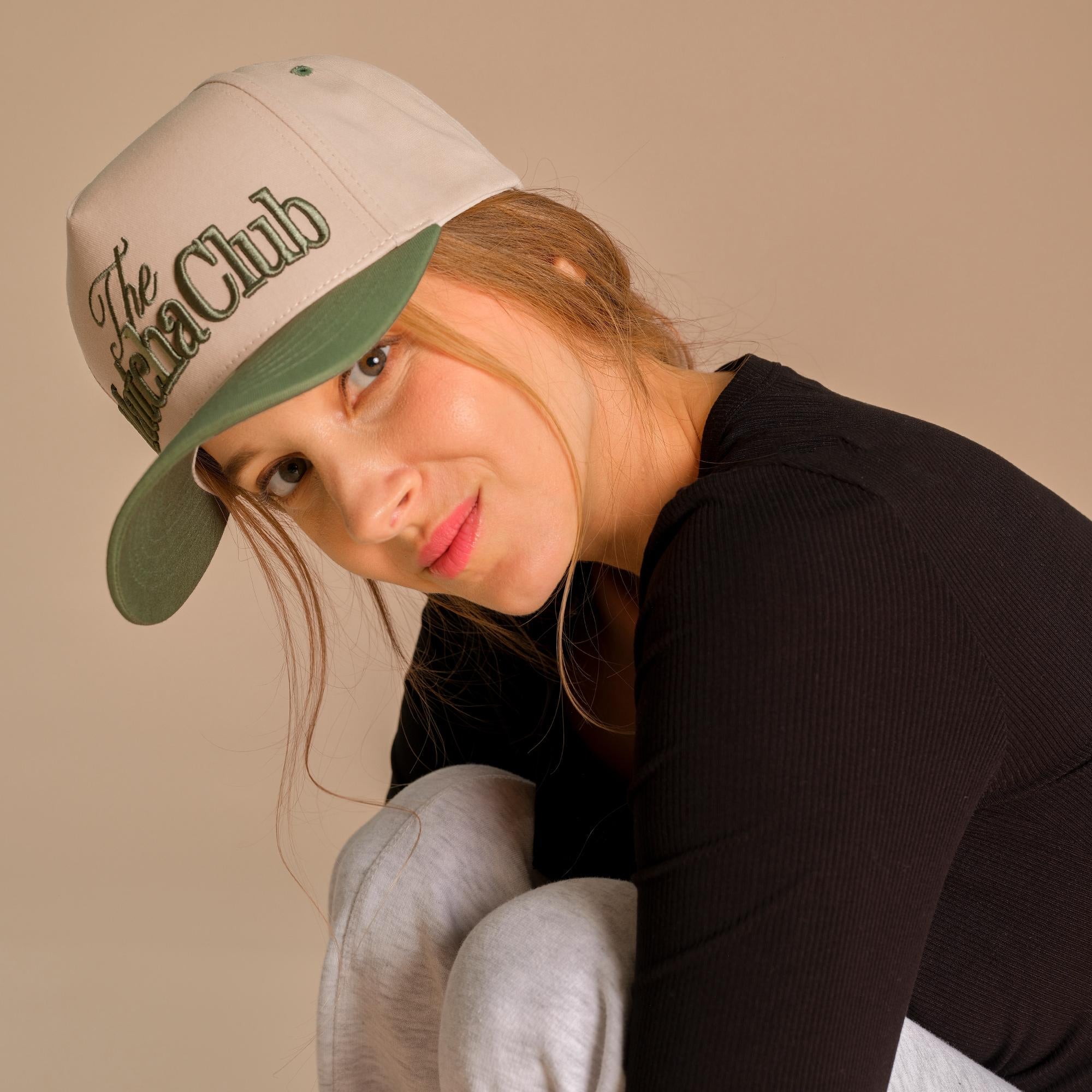 Matcha Club Embroidered Trucker Hat for Men and Women