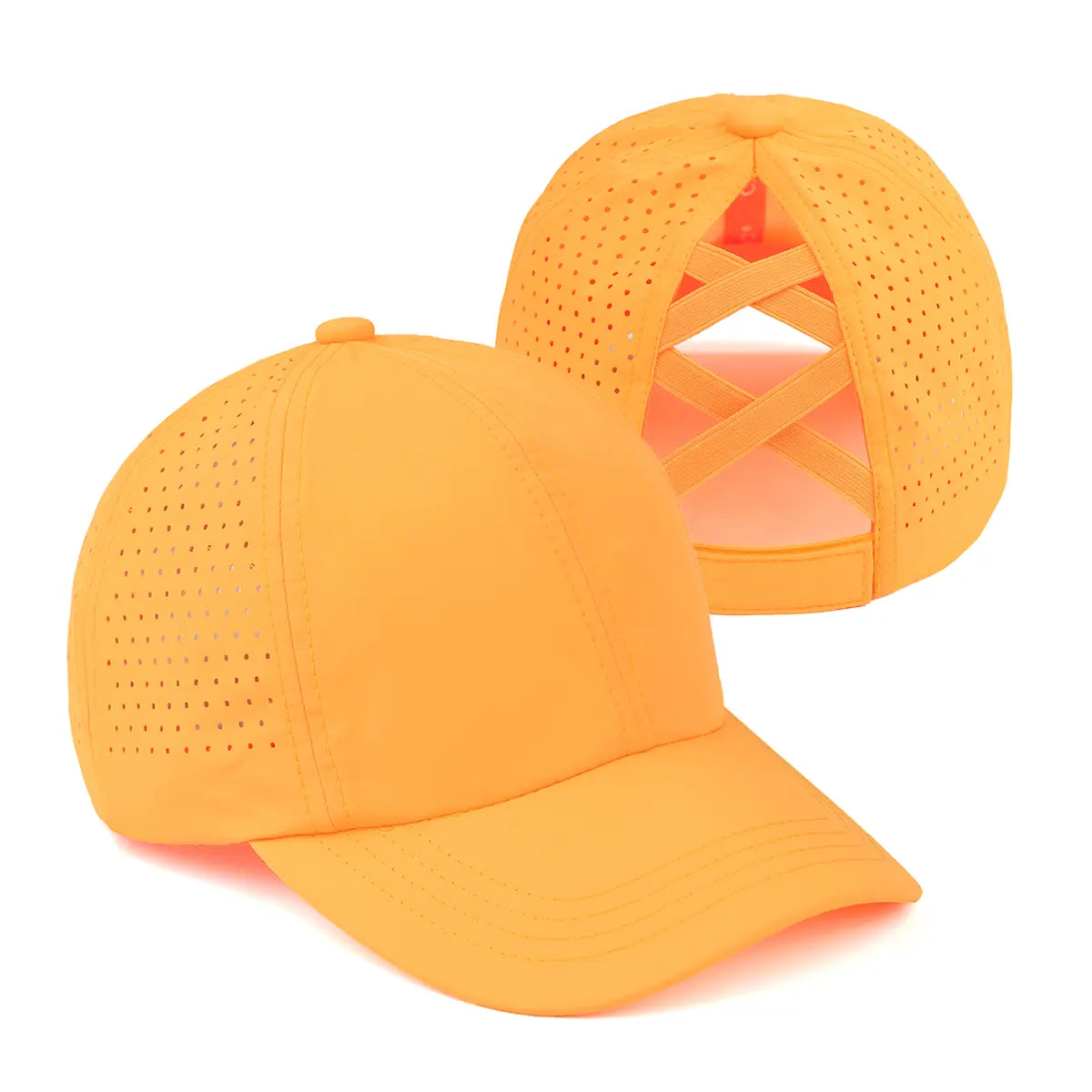 C.C Laser Cut Criss-Cross Ponytail Baseball Hat