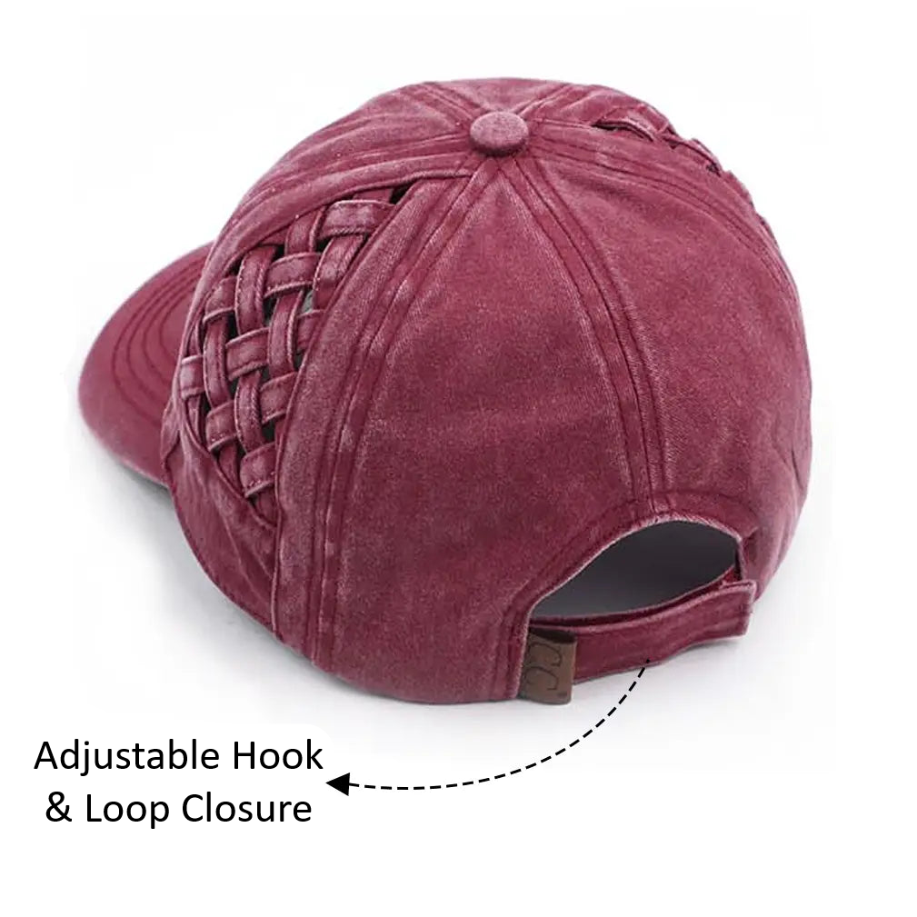 C.C Basket Weave Baseball Cap – Textured Cap