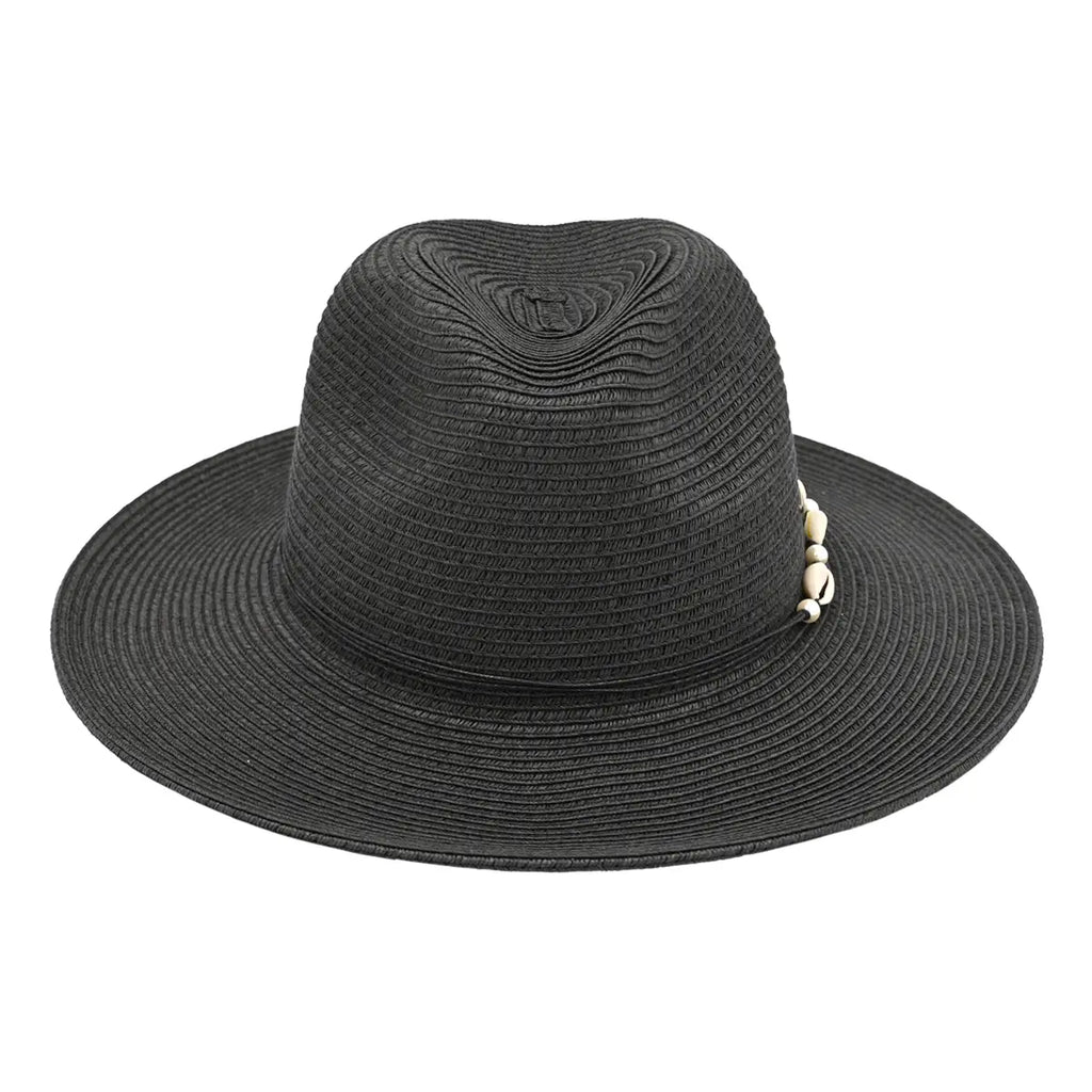 C.C Shell & Pearl Trim Panama Hat