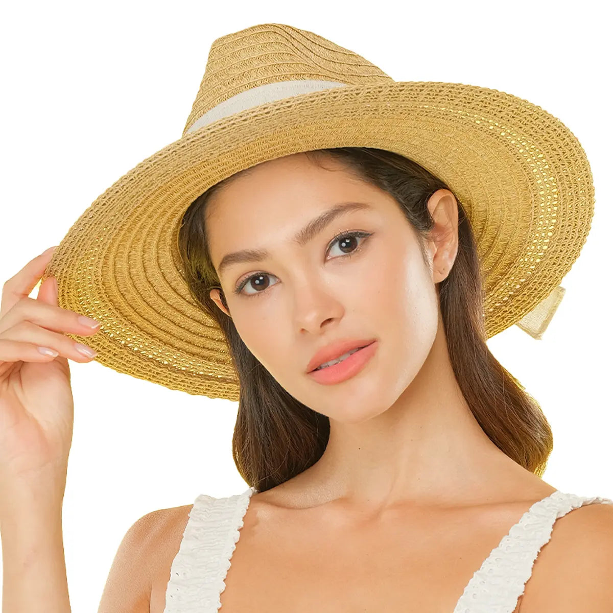 C.C Decorative Pattern Panama Hat