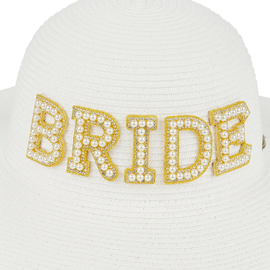 C.C Bride & Squad Pearls Wide Brim Sun Hats