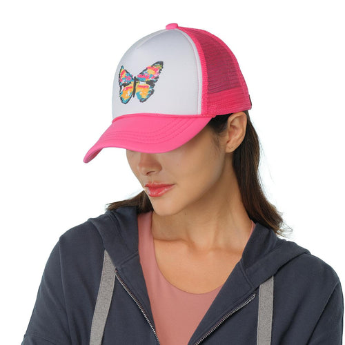 Abstract Butterfly Sublimation Trucker Hat