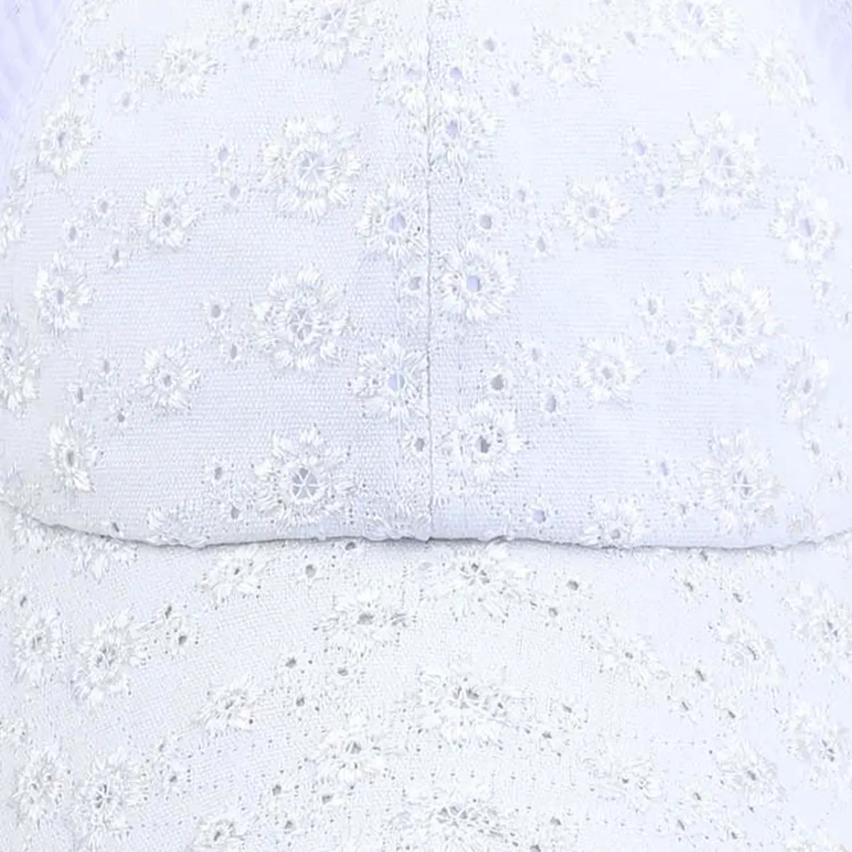 C.C Flower Embroidery Criss-Cross Ponytail Baseball Cap
