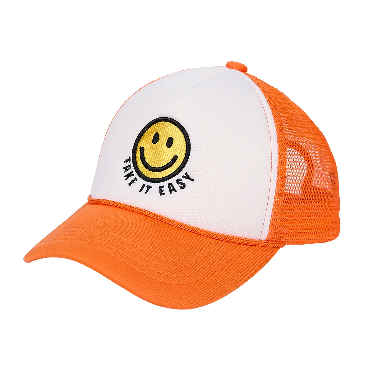 C.C Take It Easy Smiley Face Trucker Hat