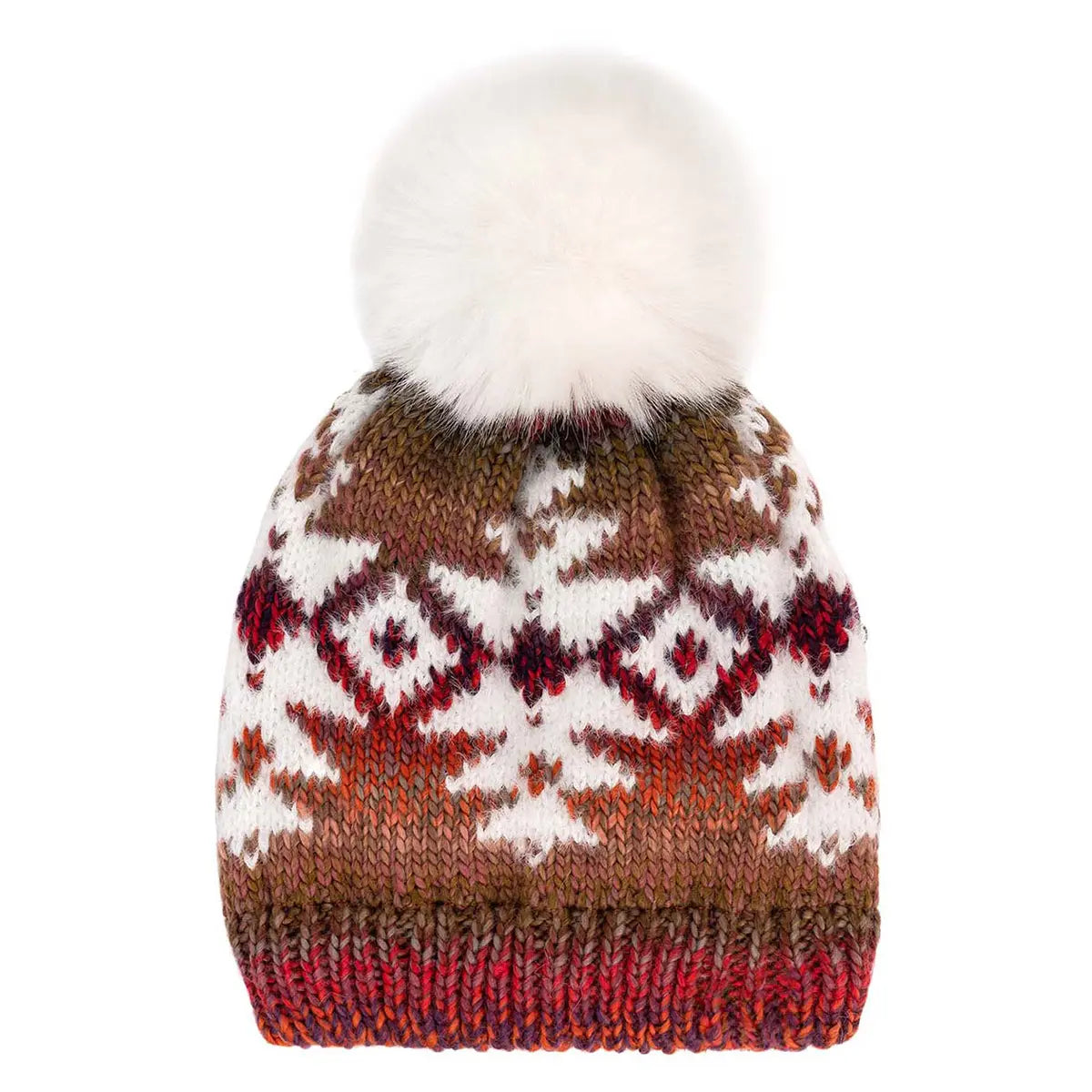 C.C Ombre Aztec Knit Pom Beanie