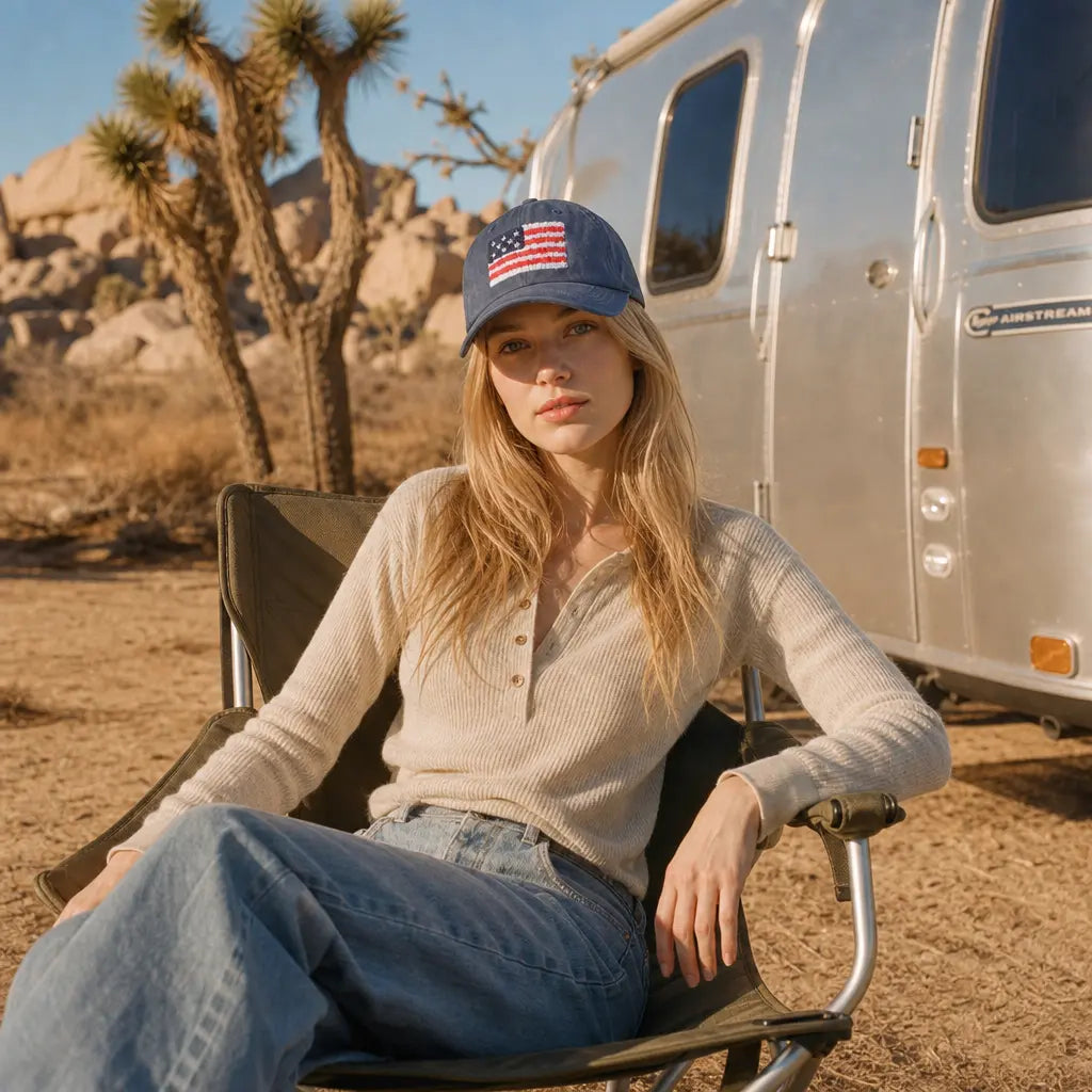 C.C Classic American Flag Patch Baseball Cap