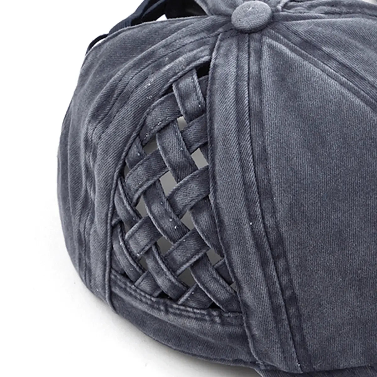 C.C Basket Weave Criss-Cross Ponytail Hat