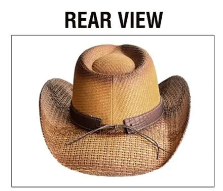 C.C Texture Cut & Sew Cowboy Hat – Vegan Leather Trim Western Hat