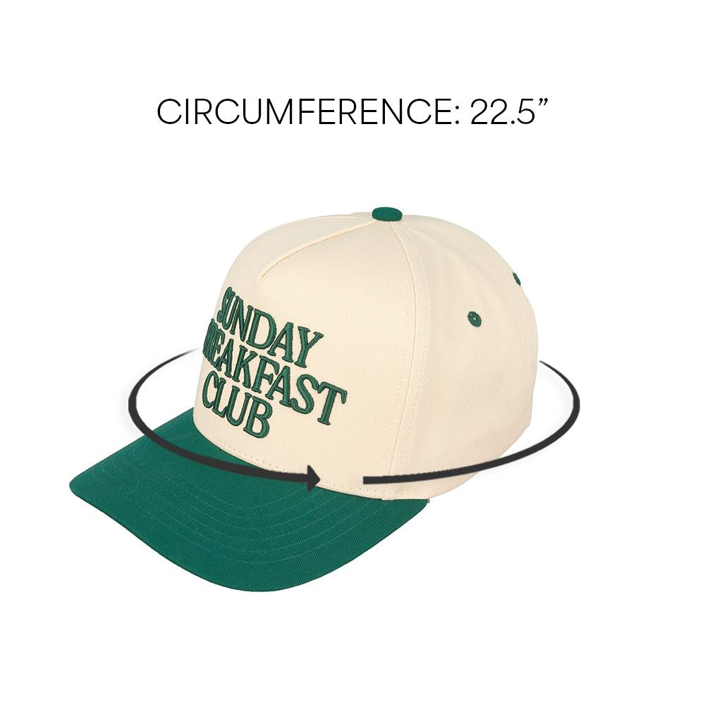 Sunday Breakfast Club Embroidered Trucker Hat for Men and Women