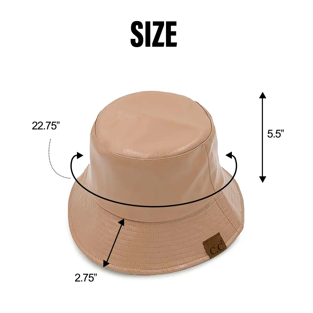 C.C Luxe Vegan Leather Bucket Hat