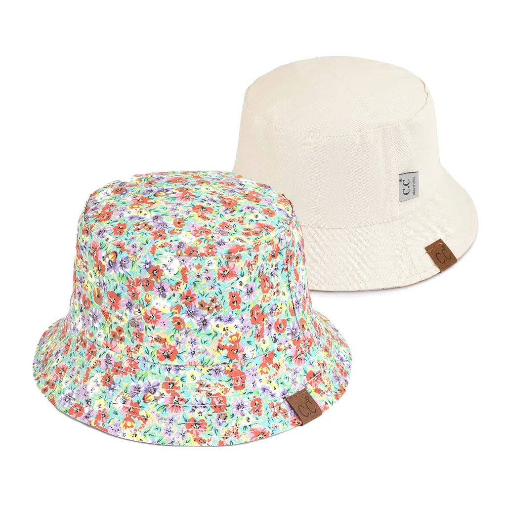 C.C Reversable Floral Print Bucket Hat