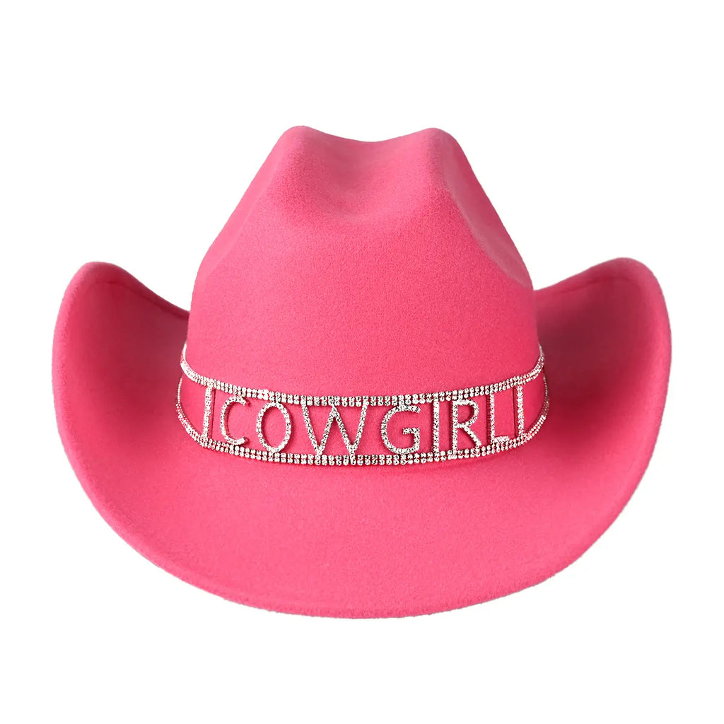 C.C Cowgirl Rhinestone Chain Cowboy Hat – Women's Western Glam Hat