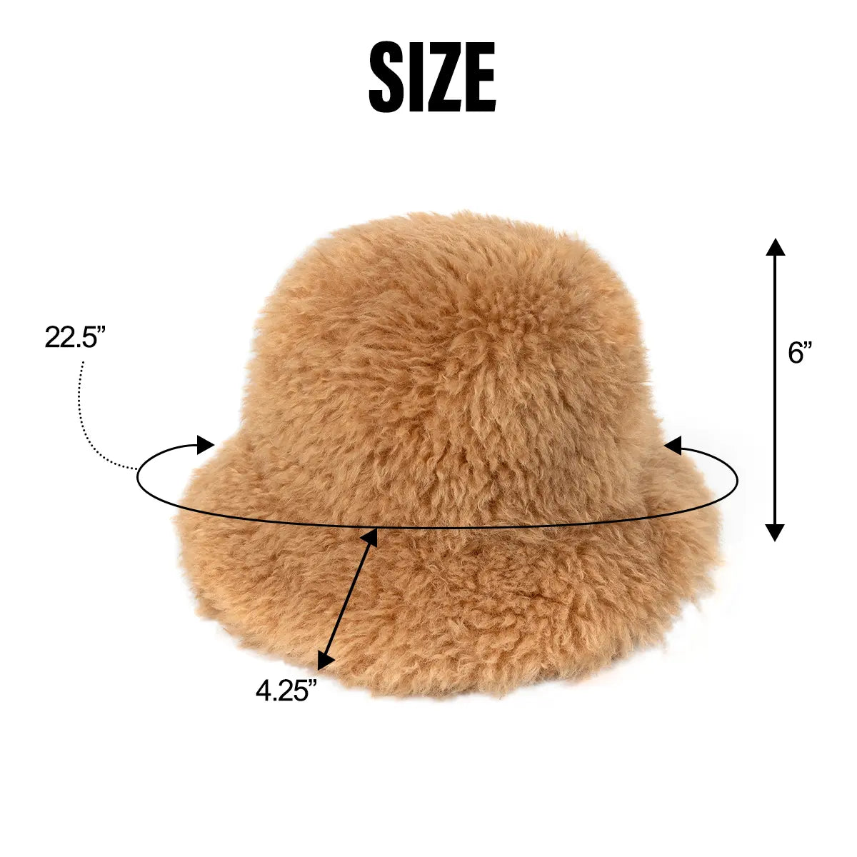 C.C Premium Faux Fur Bucket Hat