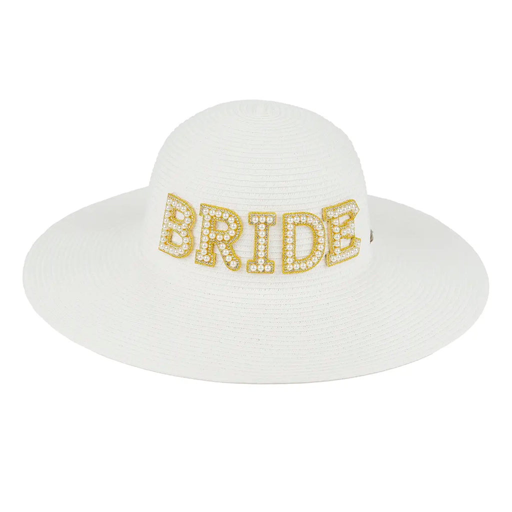 C.C Bride & Squad Pearls Wide Brim Sun Hats