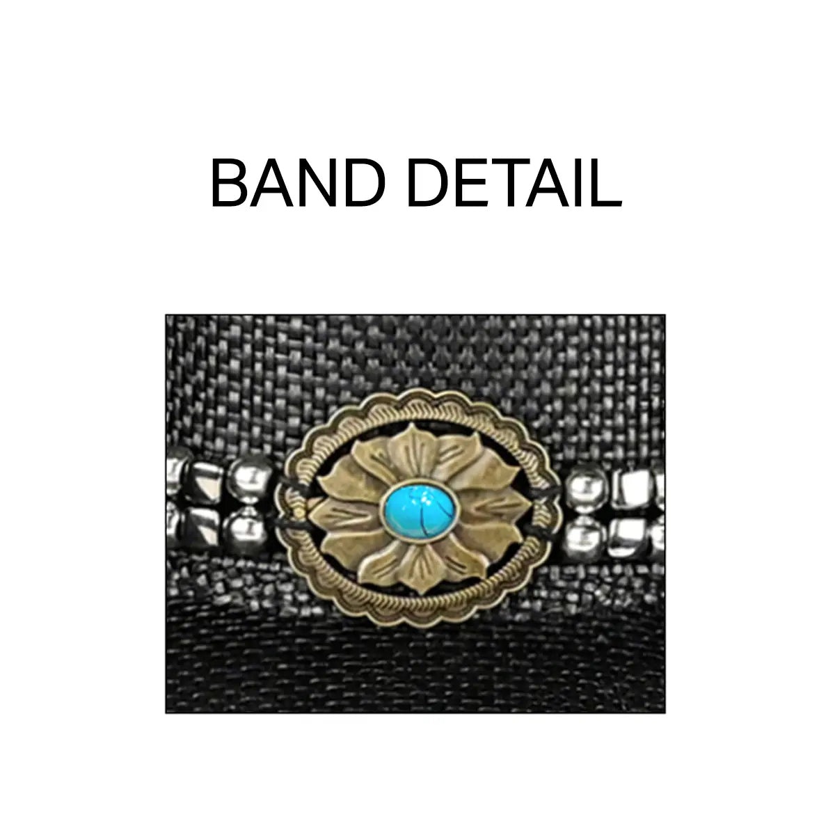 C.C Cut & Sew Mixed Bead Band Cowboy Hat