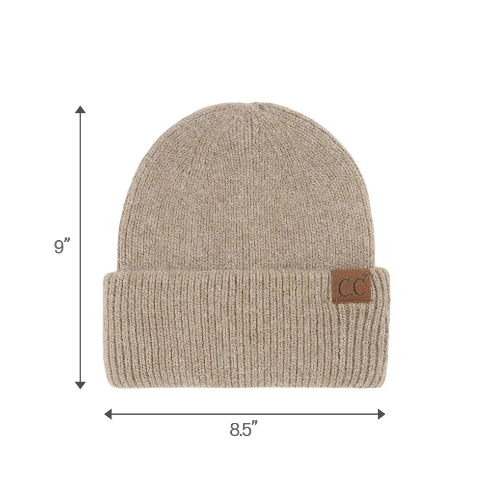 C.C Double Cuff Beanie