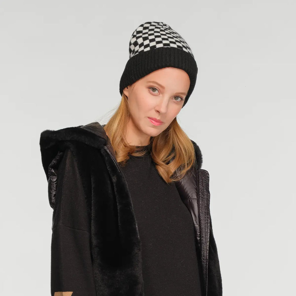 C.C Checkered Cuff Beanie