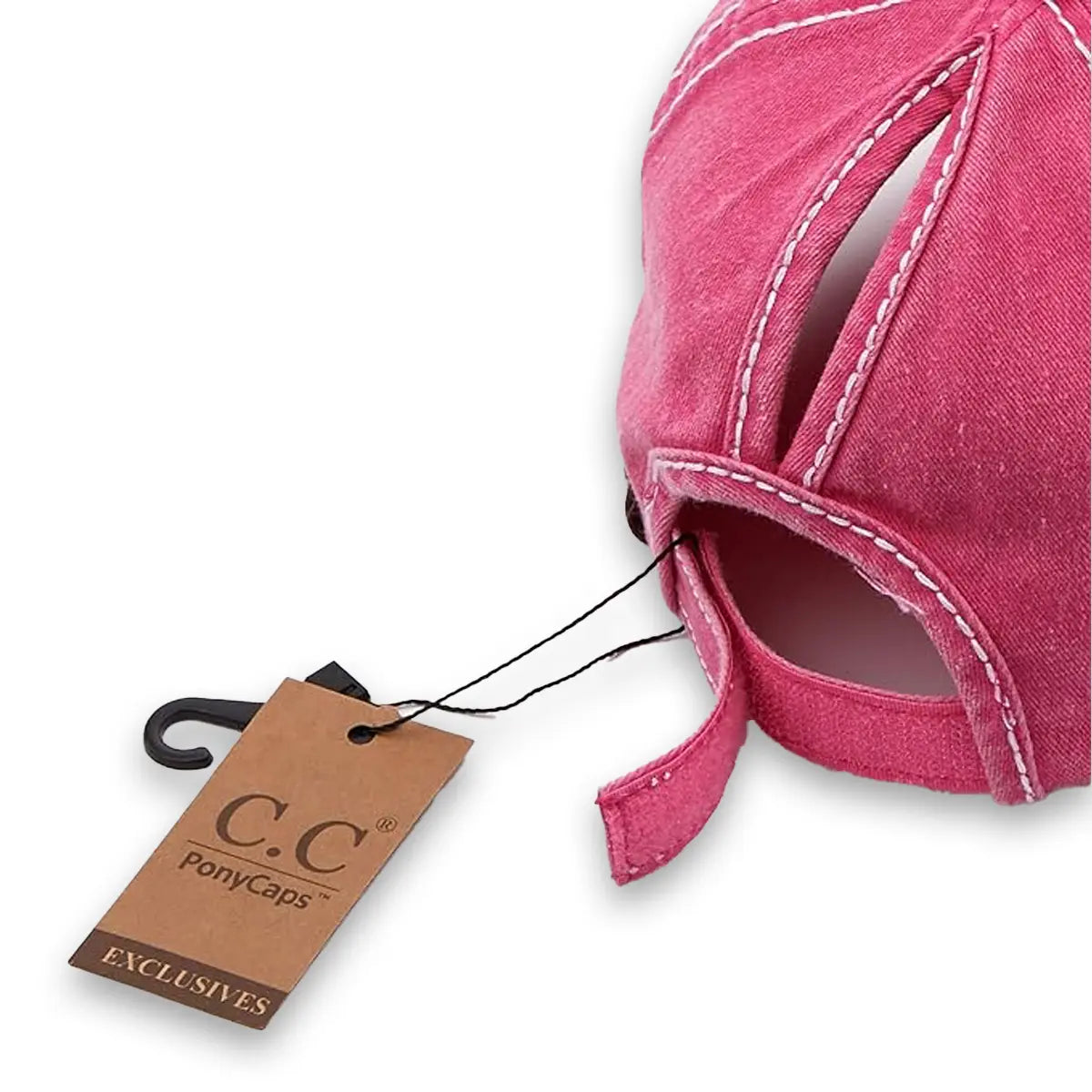 C.C Distressed Star Ponytail Baseball Hat