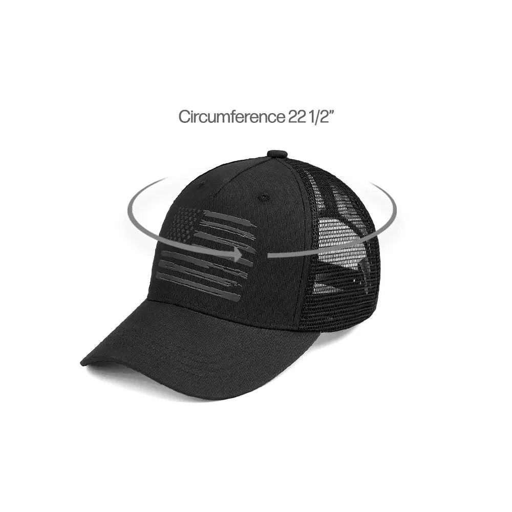 C.C Laser Print Stylized USA Flag Trucker Hat