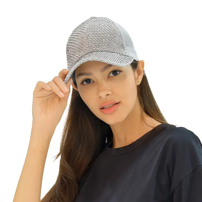 C.C Rhinestone Net Baseball Cap