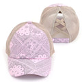 C.C Paisley Criss-Cross Ponytail Baseball Cap