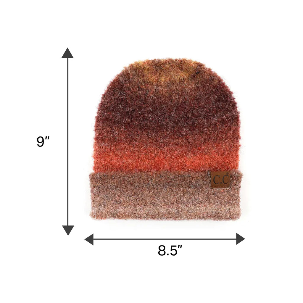 C.C Recycled Ombre Slouchy Cuff Beanie
