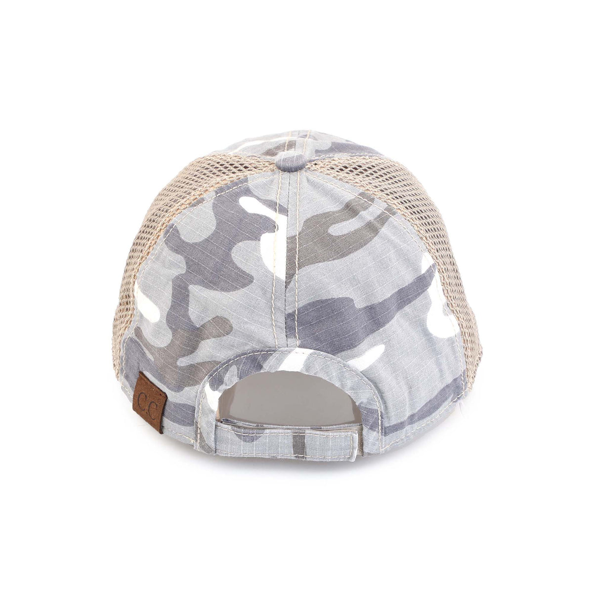C.C Distressed Camo Embroidered USA Flag Hat