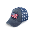 4th of July American Flag Baseball Cap with Watermark Star Mesh for Unisex unisex hat baseball hat