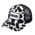 C.C Cowgirl Cow Pattern Baseball Hat