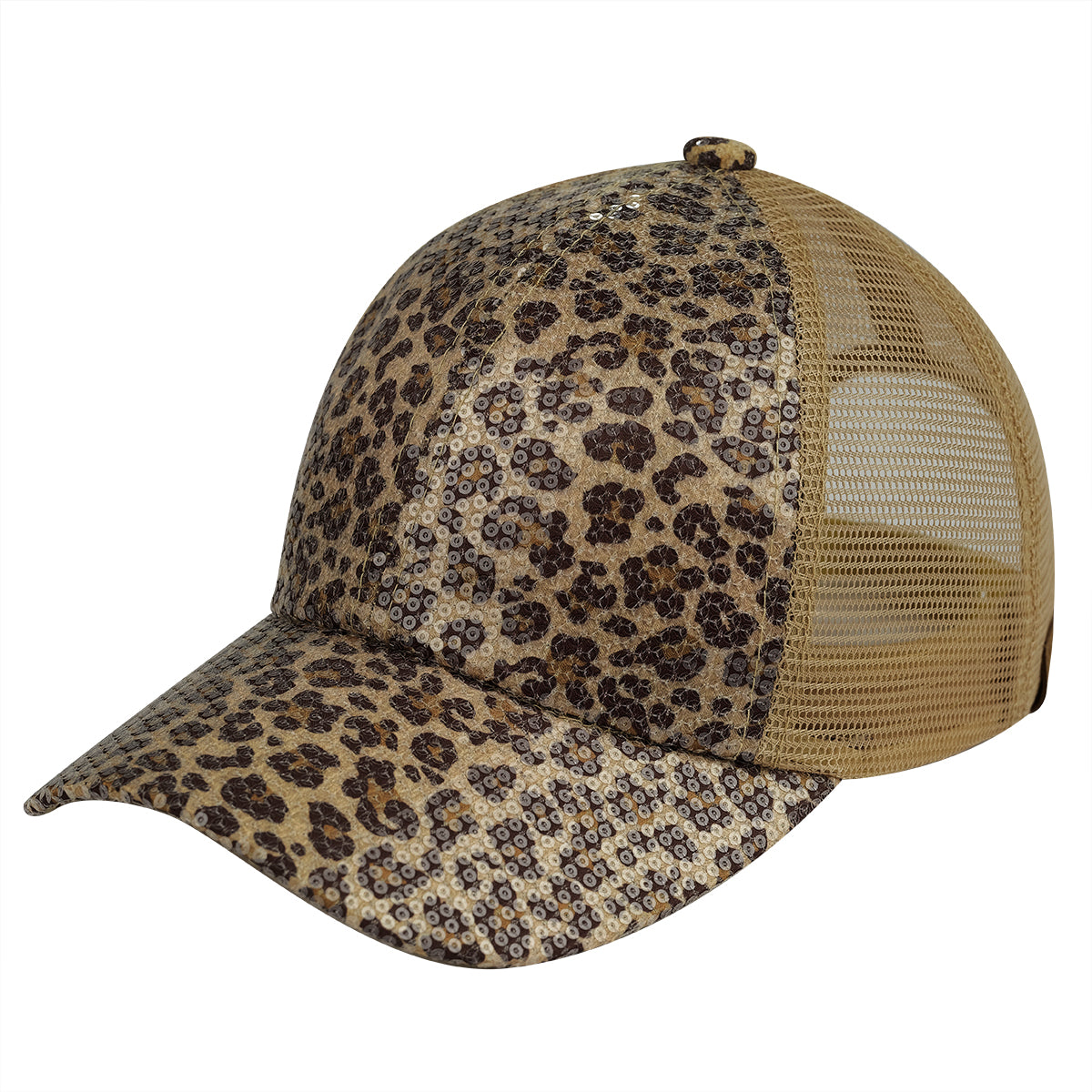 C.C Sequin Leopard Baseball Cap