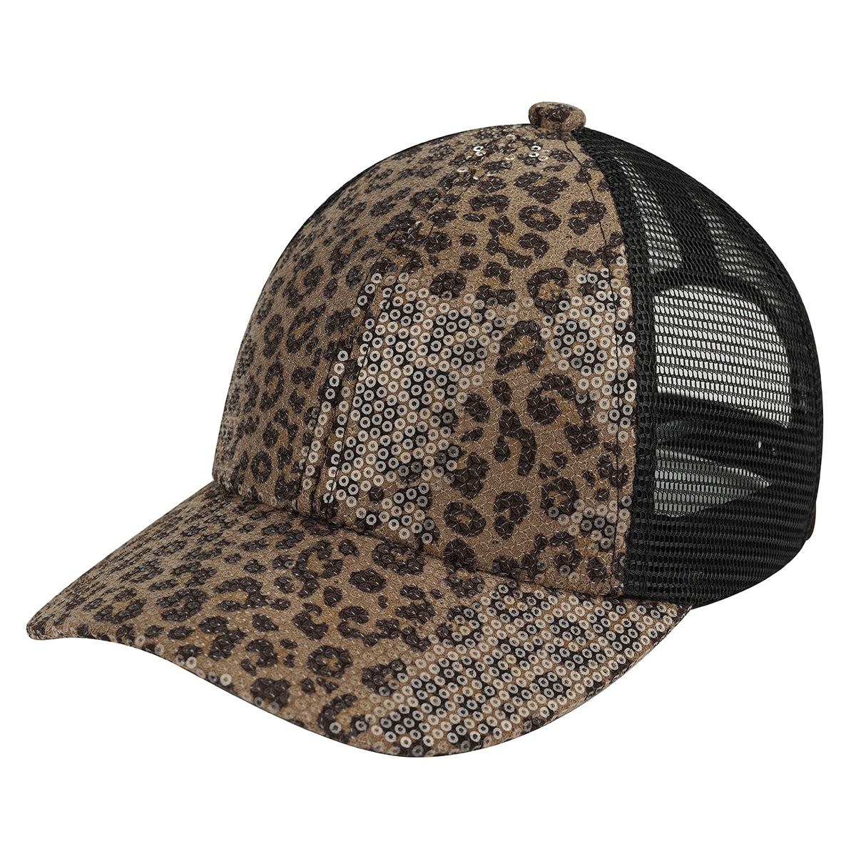 C.C Sequin Leopard Baseball Cap