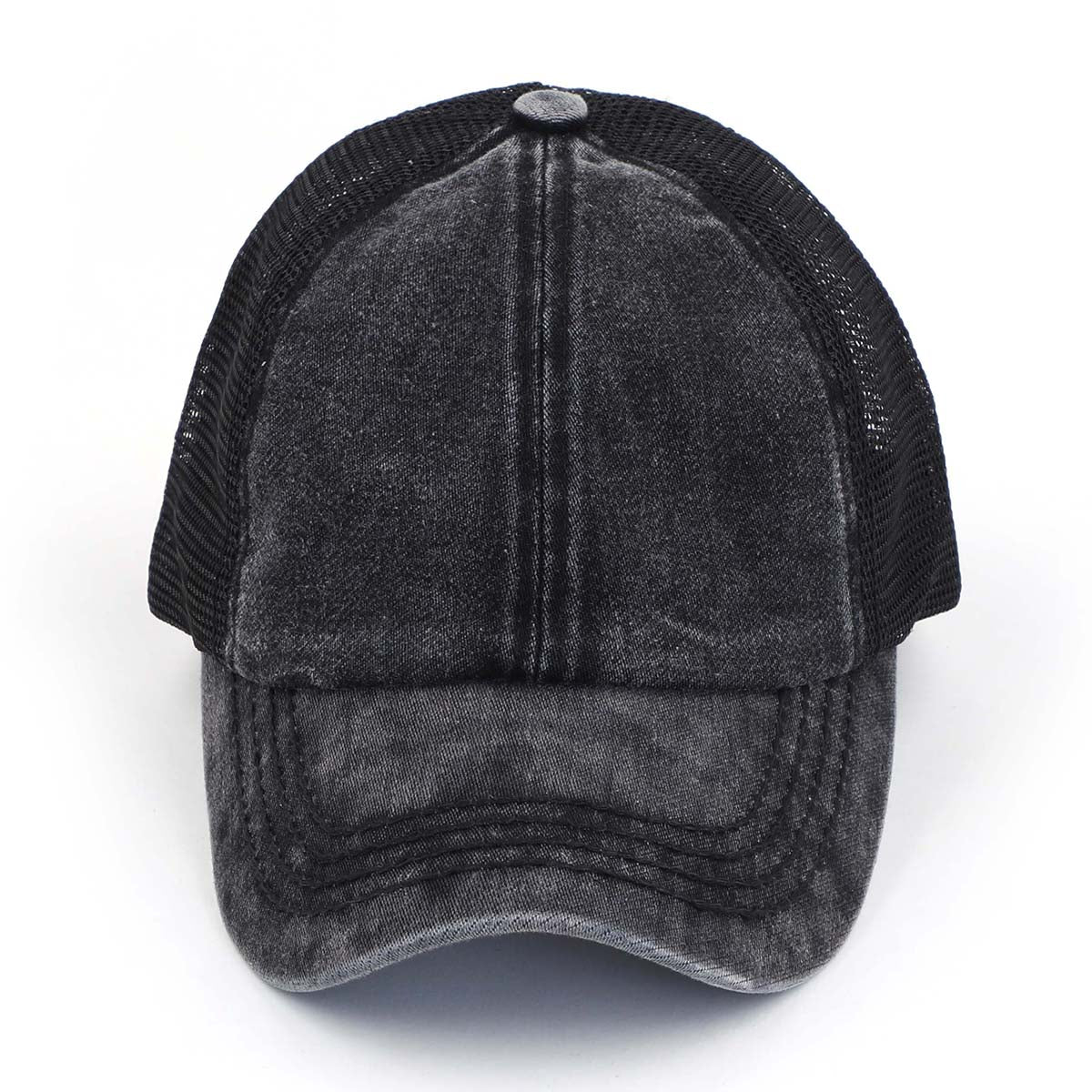 C.C Stonewashed Criss-Cross Ponytail Baseball Hat