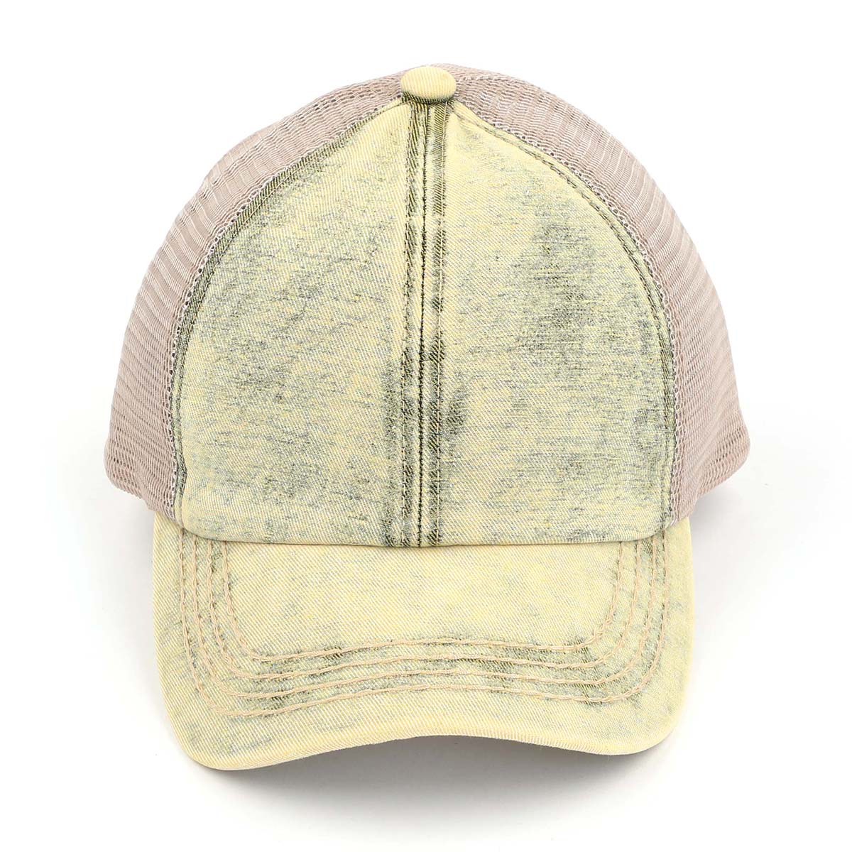 C.C Stonewashed Criss-Cross Ponytail Baseball Hat