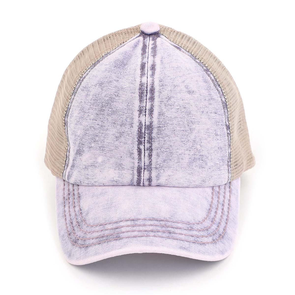 C.C Stonewashed Criss-Cross Ponytail Baseball Hat